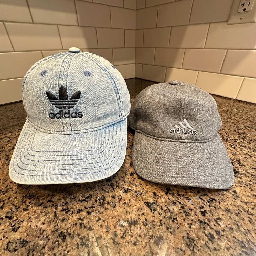 Adidas Originals Trefoil Hat Cap Lot of 2 Adjustable